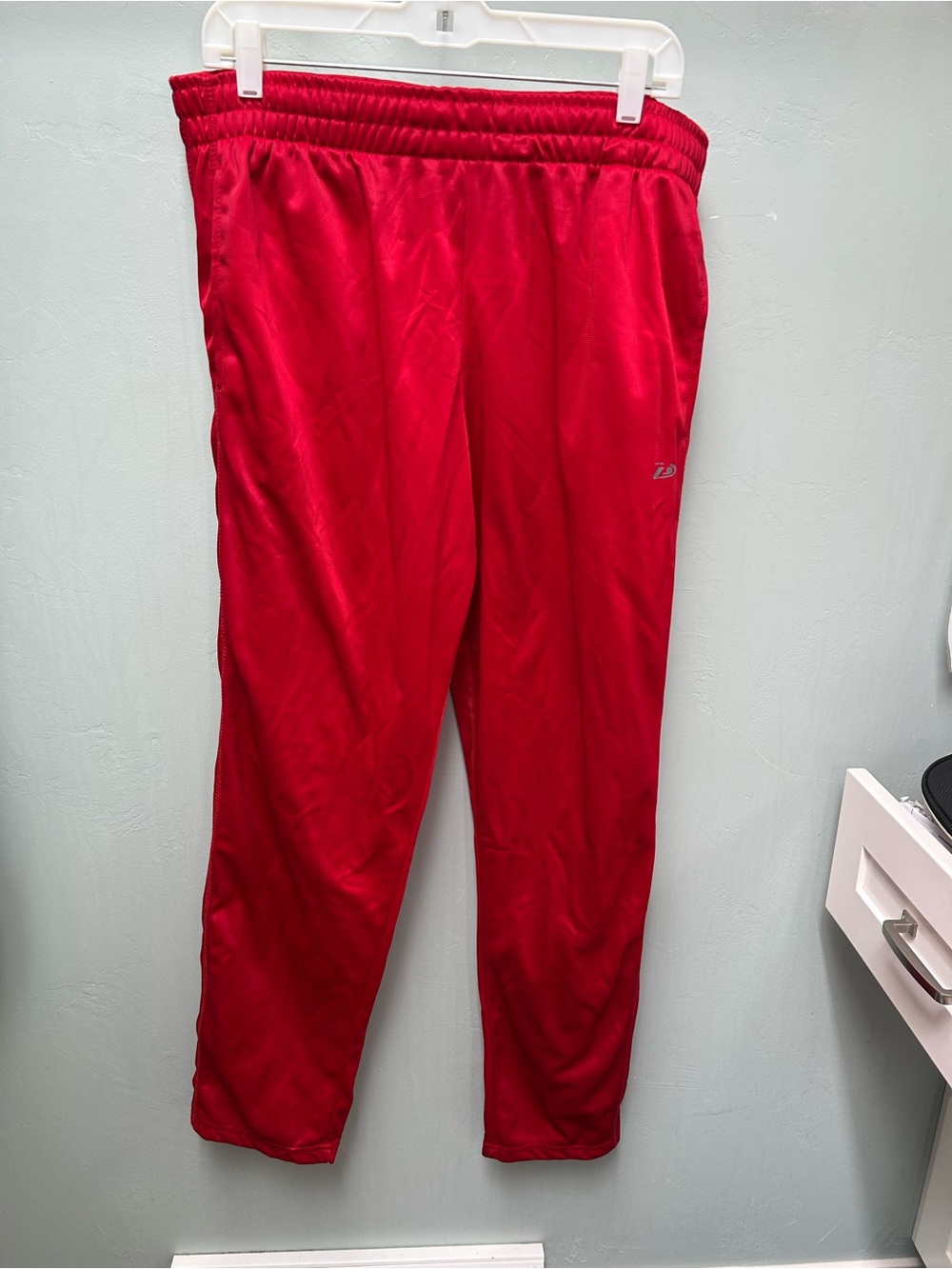 Vintage Tapered Red Athletic Track Pants
